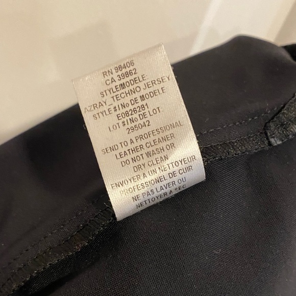 Theory Azray Techno Jersey Leather Side Panel Black Skinny Elastic Pants - Picture 8 of 11